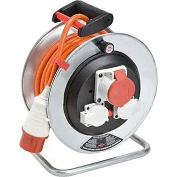 Prodlužovací kabel Brennenstuhl 1194611 - Kabel prodlužovací 25m, na ocelovém bubnu 2x230V + 400V (16A) IP44