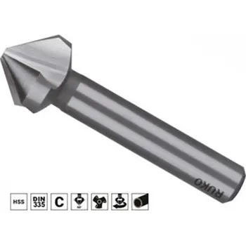 Ruko 102125 - Záhlubník kuželový pr. 31,0 mm tříbřitý 90°, délka 71 mm, válcová stopka pr. 12 mm, HSS