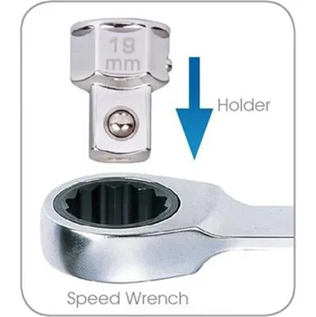 Gola hlavice King Tony 373203R - Redukce na průchozí ráčnu 13mm (Hex13mm) na gola čtyřhran 3/8"