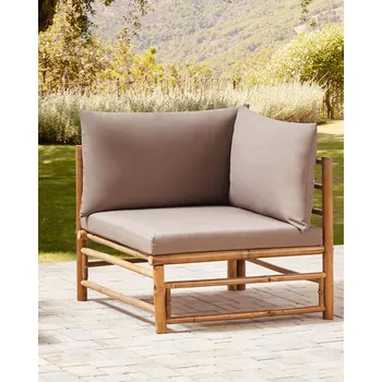 Zahradní sestava Rohová 1-sedačka sekce tmavě šedá křeslo modulární kus modulární pohovka element Beliani