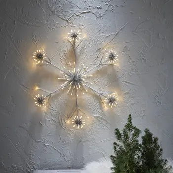 Lampička STAR TRADING LED dekorační světlo Flower Snowflake Ø 60 cm - délka napájecího kabelu 500 cm čirá 144 LED - Doprava zdarma