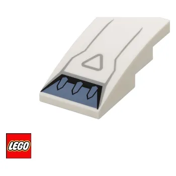 Stavebnice LEGO LEGO® Potištěné dílky LEGO Vesmírná Loď Panel, SPACE 2x4x2 Potištěná Střecha Zaoblená / CITY 60430 93606pb188