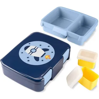 Svačinový box SKIPHOP Obědový box Spark Style Bento Rocket 3r+ 21x7x17 modrá