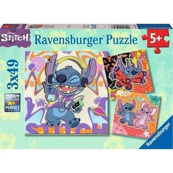 Puzzle RAVENSBURGER Disney Stitch 3x49 dílků