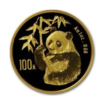 1/10 uncí zlatá mince China Panda 1995