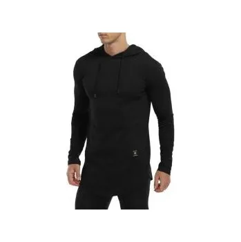 Pánská mikina Sportovní běžecká mikina s kapucí Černá L - tenká