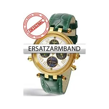 Hodinky Perigaum Replacement Strap in Green for Millennium Ladies P-0606-GGR Gold Clasp