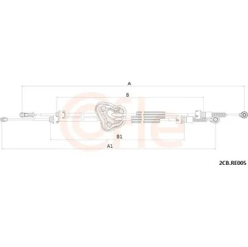 Tažné lanko, ruční převodovka COFLE 92.2CB.RE005