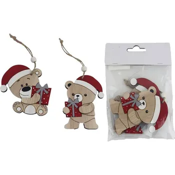 Vánoční dekorace Medvídek k zavěšení, 2 ks D6311