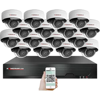 Kompletní kamerový systém 4K PoE IP 16 kamerový set XM-1605D 8MPx, mikrofon, CZ menu