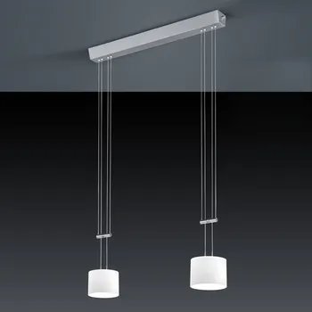 BANKAMP Grazia závěsné LED světlo, ZigBee, 2x niklová matná, chrom LED celkem 44 W - Doprava zdarma