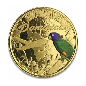 Sběratelství 1 unce zlatá mince EC8 Dominica - The Nature Isle 2019 - coloriert