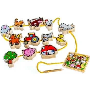 Dřevěná hračka Provlékačka dřevěná Moje první zvířátka