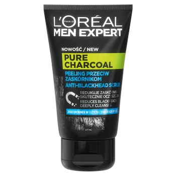 Pleťový peeling L'Oréal Paris Men Expert Pure Charcoal mužský pleťový peeling proti černým tečkám, 100 ml
