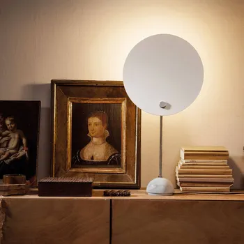 Lampička Stolní lampa Nemo Kuta pro nepřímé osvětlení - Základna - Ø 13 cm, výška 7 cm; délka kabelu 150 cm bílá, černá, světlý mramor, chrom 1 x 100 W - Doprava zdarma