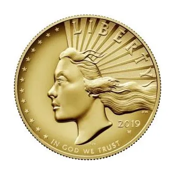 1 unce zlatá mince American Liberty 2019 - leštěná deska - High Relief