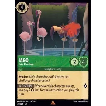 Sběratelská karetní hra Lorcana SSK 079/204 Iago - Fake Flamingo - Shimmering Skies Stav: Near Mint, Verze: NORMAL