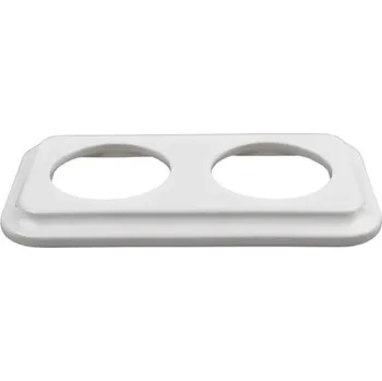 vypínač Elhard Hranatý keramický dvojrámeček, bílý