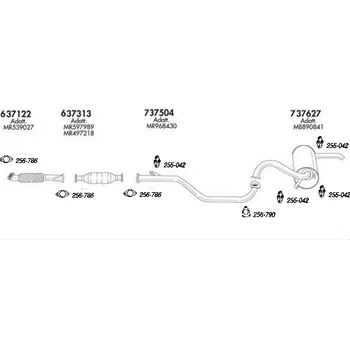 Zadní díl výfuku zadní díl výroba Novak Bosal 737627N