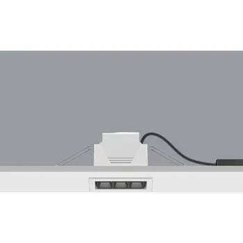 Lampička ERCO Compar wide flood bílá 12cm 10W 940 - montážní otvor - délka 10,8 cm, šířka 5 cm; tloušťka stropu - 0,1 cm až 4 cm; délka kabelu 50 cm; minimální vzdálenost k napáječi 10 cm bílá (RAL 9002) LED celkem 10 W - Doprava zdarma