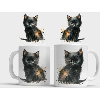 Hrnek s kočičkou II - Růžová