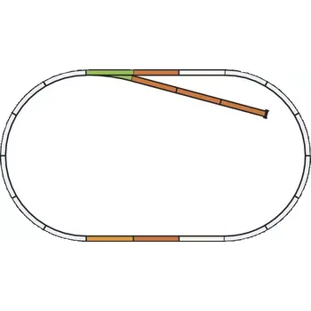 Vláček a vláčkodráha Piko Sada kolejí B 55310