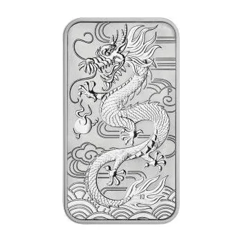 1 unce stříbrná mince Perth Mint Rectangular Dragon 2018