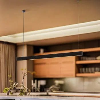 Eko-Light Závěsné světlo Lungo, černé, délka 124 cm černý 1 x 18 W LED - Doprava zdarma