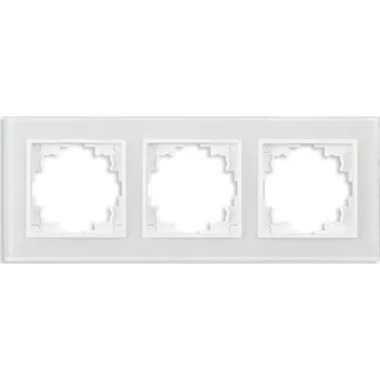 vypínač Elhard Trojrámeček Vera Glass, bílý