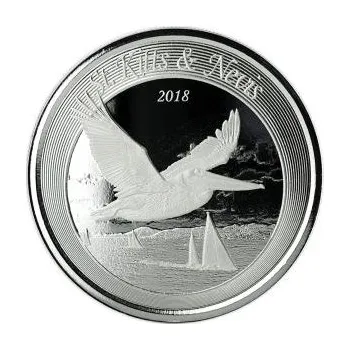 Sběratelství 1 unce stříbrná mince EC8 St. Kitts & Nevis - Pelikan 2018