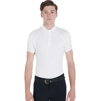 Pánské tričko EQUESTRO Triko závodní Slim Fit Equestro, pánské, bílé S