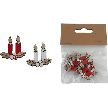 Vánoční dekorace Dekorace svíčka, 8 ks D6341