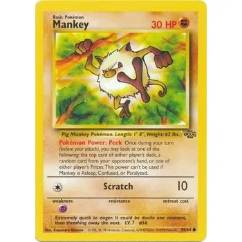 Karetní hra Pokémon JU 55/64 Mankey - Jungle Stav: Good