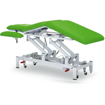 Zahradní lehátko FYZIO 700 lehátko elektricky stavitelné s područkami, koženka zelená