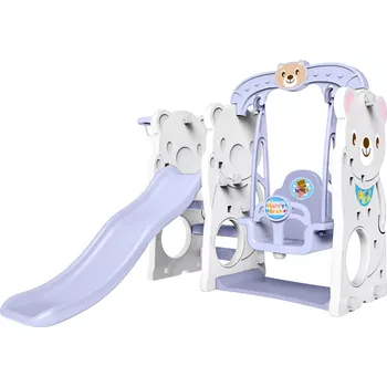 Hra na zahradu Dětská herní sestava 3v1 - skluzavka, houpačka a koš