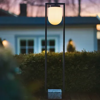 Venkovní osvětlení By Rydéns Stanley venkovní stojací lampa, černá - kabelu se zástrčkou 500 cm černá, opálová 1 x 5 W LED - Doprava zdarma