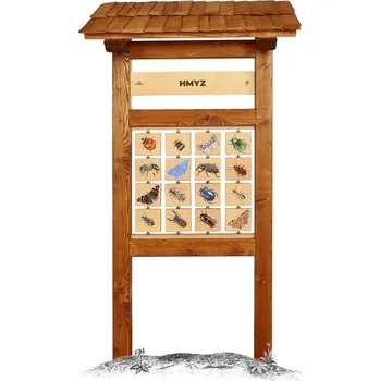 Hra na zahradu Tabulky poznání L Hmyz - edukační tabule venkovní dřevěná