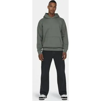 Pánská mikina Only & Sons Mikina Dan 22026661 Zelená Relaxed Fit XXL