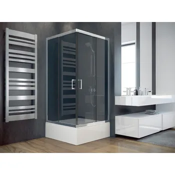 Čtvercový sprchový kout MODERN 165 - Chrom/Leštěný hliník (ALU), 90, 90, 165, Univerzální Levé / Pravé, Čiré bezpečnostní sklo - 6 mm (BCMD90CTVER65CC HOPA