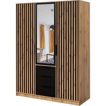 Šatní skříň ArtStol Šatní skříň BALI LUX D3 | dub wotan/černá