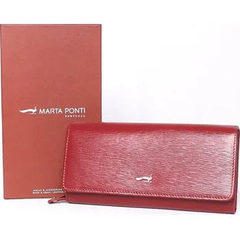 Peněženka Dámská luxusní kožená peněženka Marta Ponti no. P004 tmavěčervená