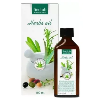 Masážní přípravek Fin Aloe Vera Herbs oil, 100 ml (Bylinný olej s Aloe Vera, olivovým olejem a bylinnými výtažky )