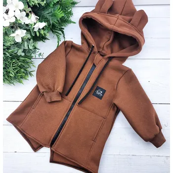 Dívčí mikina Kulišárny Mikina se zipem WARM HNĚDÁ VELIKOST: 122