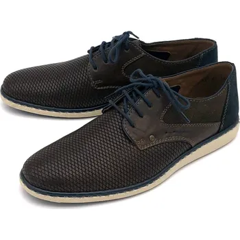 Pánské polobotky Pánské polobotky 17829 RIEKER hnědé Barva: braun kombi, Velikost: 44