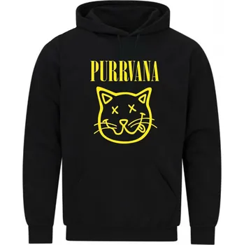 Pánská mikina Pánská mikina Kočičí Purrvana Love Cat (Velikost: 5XL, Barva: Černá)