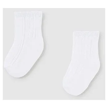 bílé ponožky se vzorečkem pro miminka 2 páry Mayoral 9708-73 velikost 6m