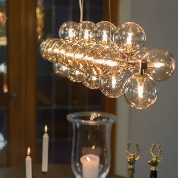 By Rydéns Splendor Bar, 25 plamenů, zlatá/jantarová barva - Délka kabelu 120 cm jantar, zlato 25 x 20 W - Doprava zdarma