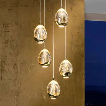 Schuller Valencia Závěsné svítidlo LED Rocio, 5 světel, kulaté, kov, sklo, zlatá barva zlatá, čirá 5 x 5 W LED - Doprava zdarma