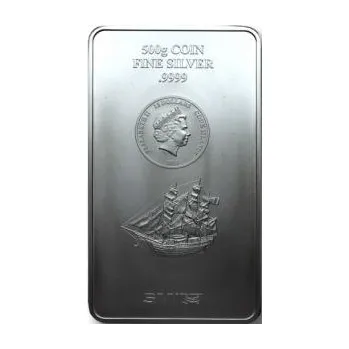 500 gramů stříbrný Cook Islands mincovní slitek