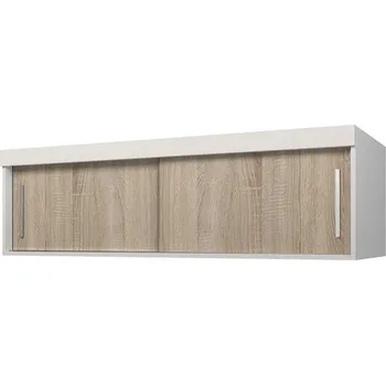 Šatní skříň Nástavec na skříň Vista Barva korpusu: Bílá, Dveře: Dub sonoma